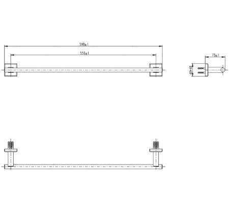 Полотенцедержатель Melana MLN-862001P Сатин Хром 