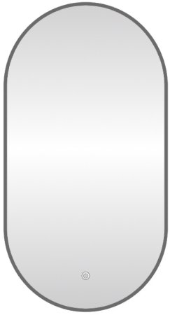 Зеркало с подсветкой LED Fixsen FX-3120F овальное 50х120 см, графит 