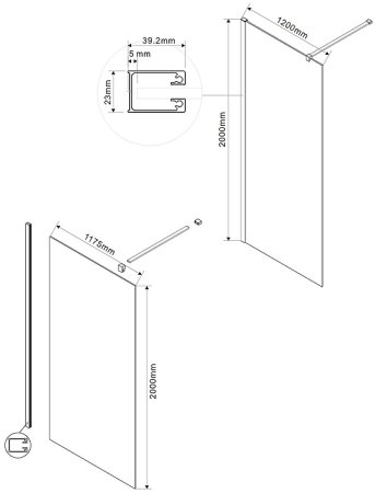Душевая перегородка Vincea Walk-In 120 VSW-1H120CL профиль Хром стекло прозрачное 