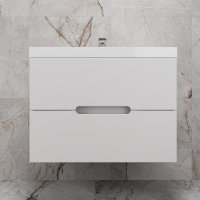 Тумба подвесная Style Line "Матис 80" под ASTI 80 (2 ящика), Белый матовый, ЭМАЛЬ