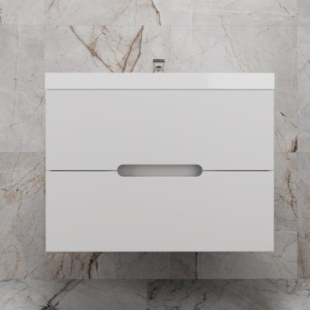 Тумба подвесная Style Line "Матис 80" под ASTI 80 (2 ящика), Белый матовый, ЭМАЛЬ 