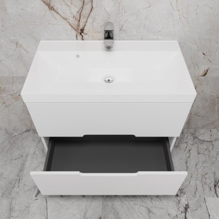 Тумба подвесная Style Line "Матис 80" под ASTI 80 (2 ящика), Белый матовый, ЭМАЛЬ 