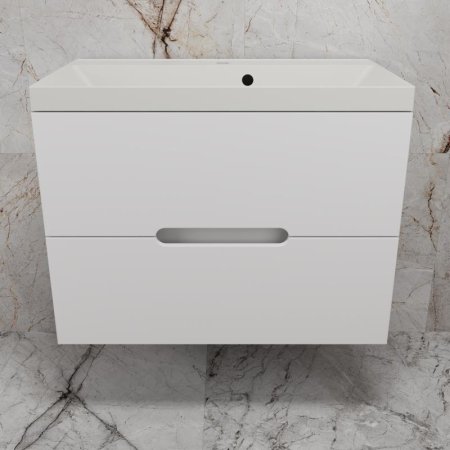 Тумба подвесная Style Line "Матис 80" под ASTI 80 (2 ящика), Белый матовый, ЭМАЛЬ 