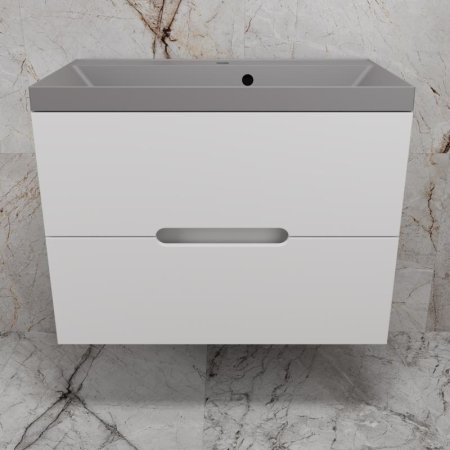 Тумба подвесная Style Line "Матис 80" под ASTI 80 (2 ящика), Белый матовый, ЭМАЛЬ 