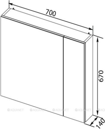 Зеркало-шкаф Aquanet Порто 70 белый 