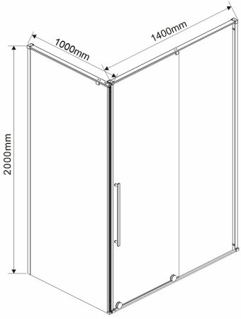 Душевой уголок Vincea Arno 140х100 VSR-1A1014CL профиль Хром стекло прозрачное 