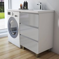 Тумба с раковиной Эстет Dallas Luxe 120 напольная, 3 ящика, R