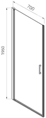 Душевая дверь Vincea Alpha 70 VDP-3AL700MT профиль Хром стекло текстурное 