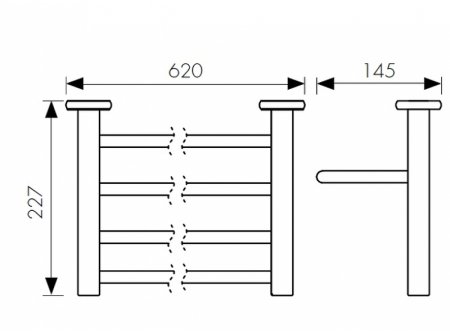 Полка для полотенец Kaiser KH-4709 Бронза 