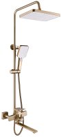 Душевая система Shevanik S6136G, золотой сатин