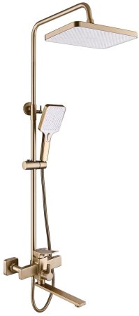 Душевая система Shevanik S6136G, золотой сатин 
