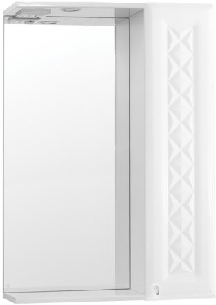 Зеркало со шкафом Style Line Канна 60 С Люкс с подсветкой Белый глянец 