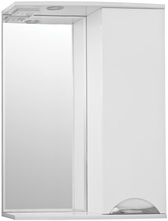 Зеркало со шкафом Style Line Жасмин 60 С с подсветкой Белый глянец 