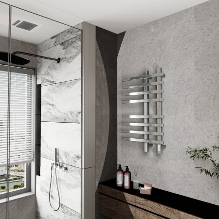 Полотенцесушитель электрический (лесенка) Bauedge Wind DB-0057, 50x80 см 