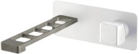 Смеситель для раковины Webert ONE-X OX830606741, белый/сталь Смеситель для раковины Webert ONE-X OX830606741, белый/сталь