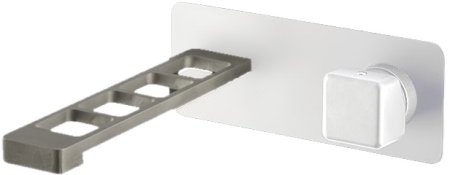 Смеситель для раковины Webert ONE-X OX830606741, белый/сталь 