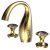 Смеситель для раковины на 3 отверстия Bravat Swan F24287G-ENG, золото 
