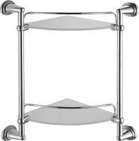 Полка стеклянная угловая FASHUN A1507-2, хром