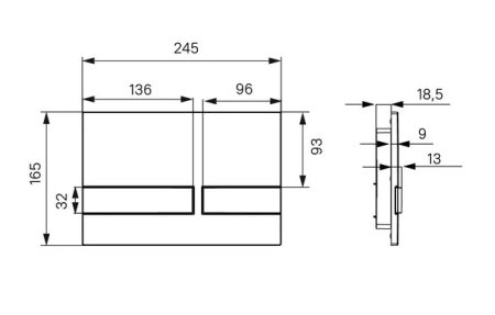 Кнопка смыва Iddis Unifix UNI05CHi77 005 