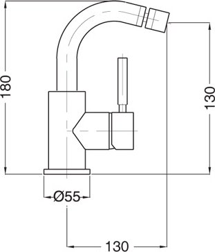 Смеситель Cezares Olimp BSM2 03/24 L для биде 