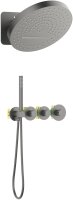 Встраиваемая душевая система с термостатом TIMO Saona SX-2329/18SM, черное золото