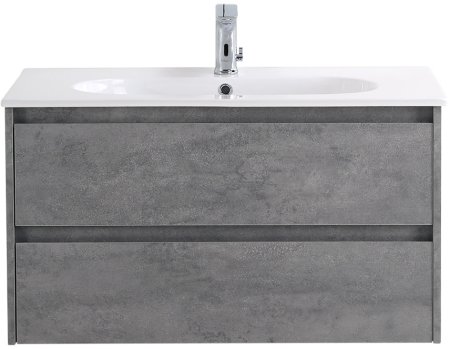 Тумба с раковиной BelBagno KRAFT-1000-2C-SO-CG Cemento Grigio 