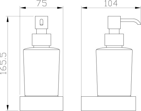 Дозатор мыла WONZON & WOGHAND, Брашированное золото (WW-8333-BG) 