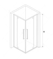 Душевой уголок с распашными дверями на петлях - RGW SV-33 1000x1000