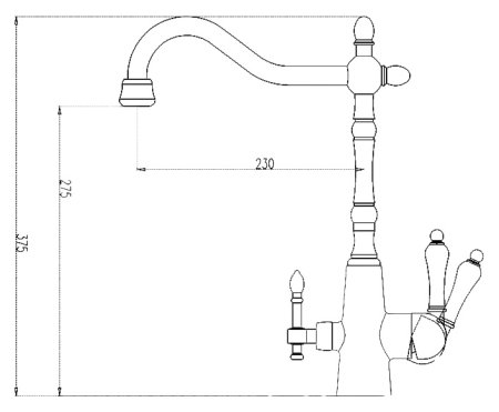 Смеситель для кухонной мойки Zorg Clean Water ZR 335 YF-33 BR 
