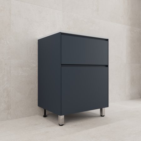Тумба напольная "ЛИМА 60" эмаль, под раковину LINE 60, 2 ящ., PLUS, графит 