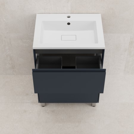 Тумба напольная "ЛИМА 60" эмаль, под раковину LINE 60, 2 ящ., PLUS, графит 