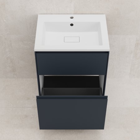 Тумба напольная "ЛИМА 60" эмаль, под раковину LINE 60, 2 ящ., PLUS, графит 