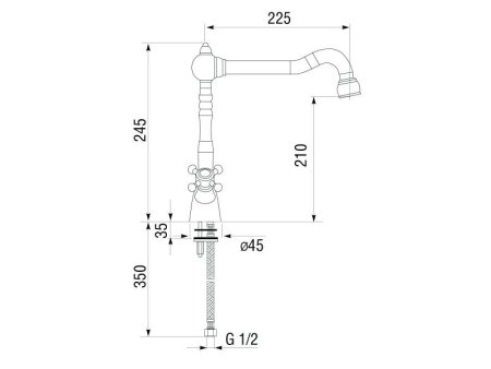 Смеситель для кухни Longran Classica G54920 Бронза 