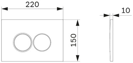 Клавиша смыва AM.PM Pro С L I070151 Хром глянцевый 