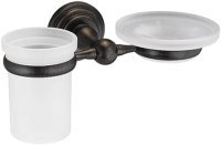 Стакан WasserKRAFT Isar K-7326 с мыльницей, темная бронза