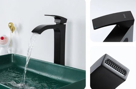 Смеситель для раковины Gappo G07-6 G1007-86 Черный матовый 