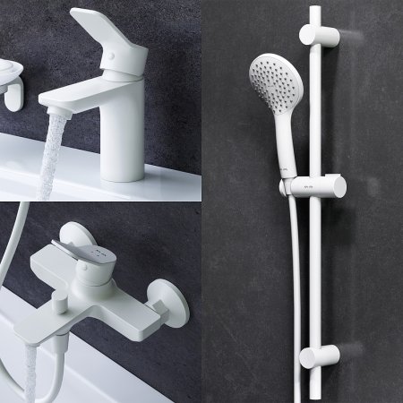 Комплект смесителей AM.PM X-Joy F43985A00 Белый матовый 