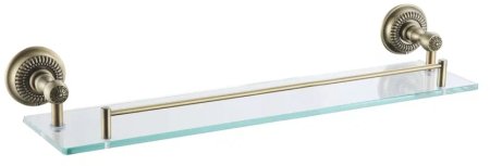 Полка стеклянная Rose RG1419Q, бронза 