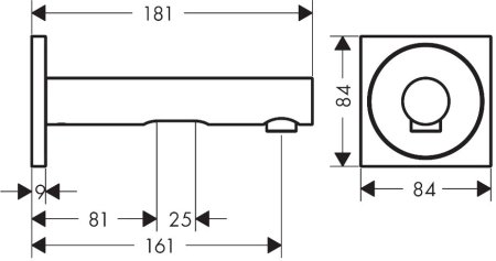 Смеситель Axor Uno 45110000 для раковины 