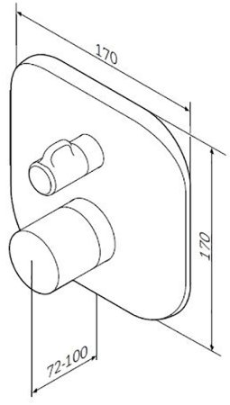 Смеситель для душа AM.PM Sensation F3075600 с термостатом Хром 
