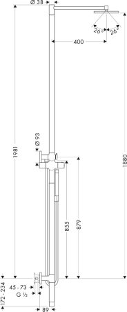 Душевая стойка Axor Starck 10912000 