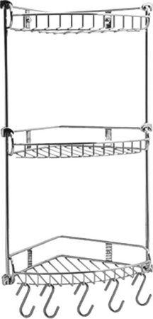 Полка WasserKRAFT K-1233 3-ярусная, с крючками 