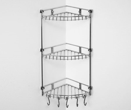 Полка WasserKRAFT K-1233 3-ярусная, с крючками 