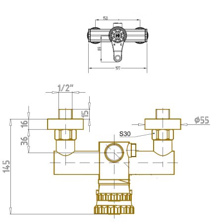 Душевая система Bronze de Luxe Windsor 10118/1F Бронза 