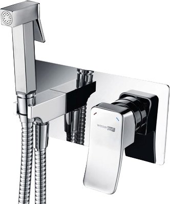 Гигиенический душ WasserKRAFT Aller 10638 со смесителем, С ВНУТРЕННЕЙ ЧАСТЬЮ 