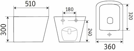 Биде CeramaLux 5370MLG подвесное Зеленое матовое 