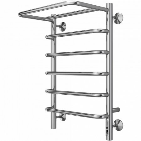 Электрический полотенцесушитель Terminus Полка П6 400х650 4670078531421 с полкой Хром 