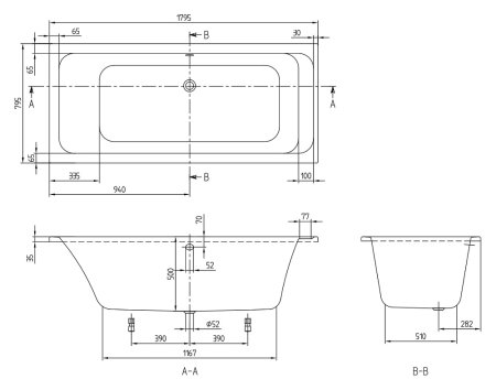 Акриловая ванна Villeroy & Boch Omnia Architectura UBA180ARA2V-01 SOLO 180 alpin 
