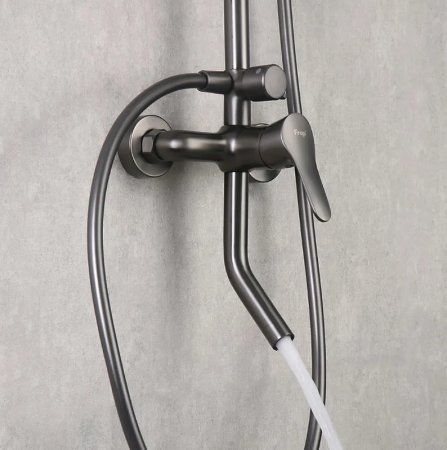 Душевая система Frap F24011-9 Оружейная сталь 