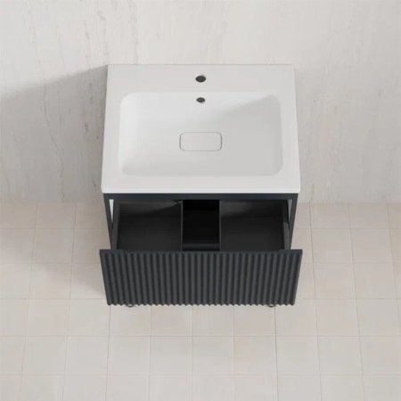 Тумба Style Line Марокко 60 напольная, с раковиной  СОУЛ 600*480, графит 